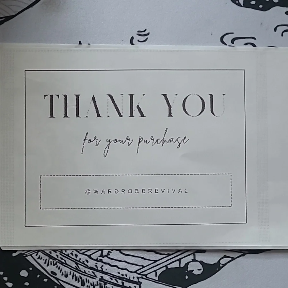 50 Custom 4x6 Cubic Thank You Notes Labels/Thank You Stickers